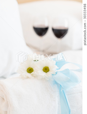 White towel in luxury boutique hotel White towel in luxury boutique hotel 30333498