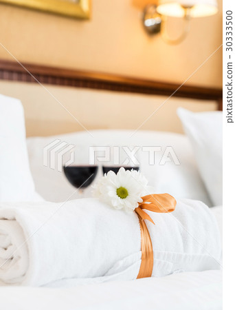 White towel in luxury boutique hotel White towel in luxury boutique hotel 30333500