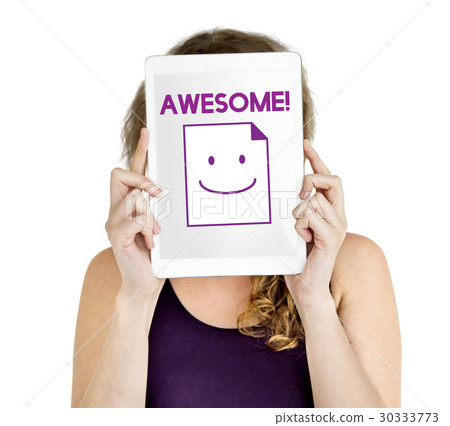Paper Sheet Smiling Happiness Word 30333773
