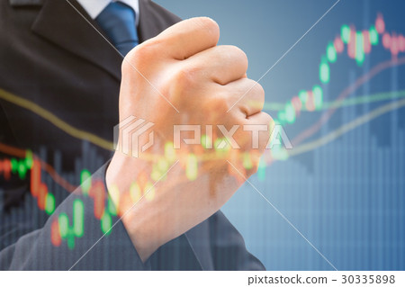 Businessman raising his fist of successful Businessman raising his fist of successful 30335898