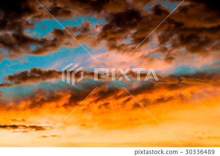 Heaven of landscape with beautiful colorful cloud 30336489
