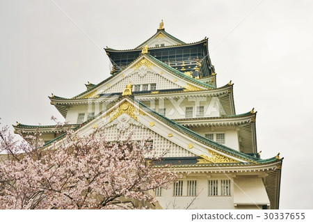 Osaka Castle Park in spring, Osaka Castle, Osaka Castle castle tower 30337655