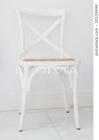 Retro Style Of White Wooden Chair Retro Style Of White Wooden Chair 30338498