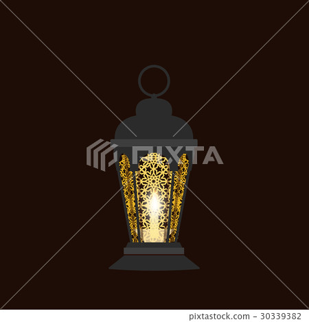 Ramadan Kareem. Black lantern in oriental style Ramadan Kareem. Black lantern in oriental style 30339382