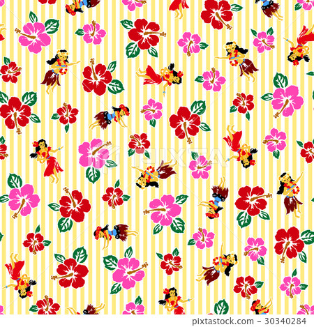 Cute hula and hibiscus Cute hula and hibiscus 30340284