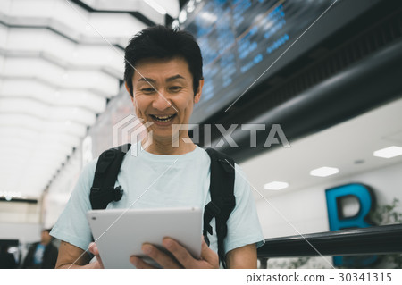 backpacker, backpackers, digital tablet 30341315
