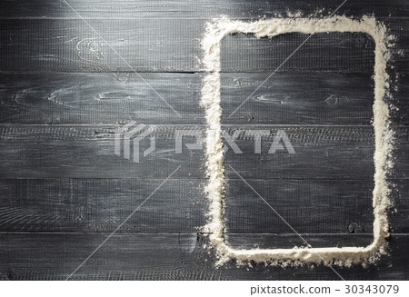 flour powder on wood flour powder on wood 30343079