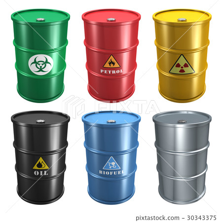 Set of metal barrels 30343375