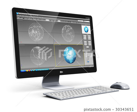 Professional desktop computer workstation 30343651