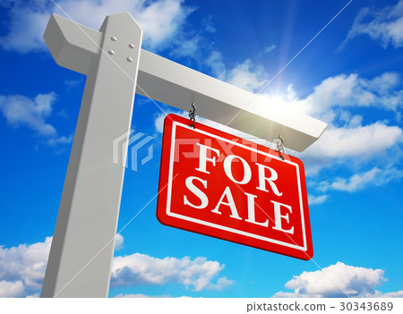 "For sale" real estate sign "For sale" real estate sign 30343689