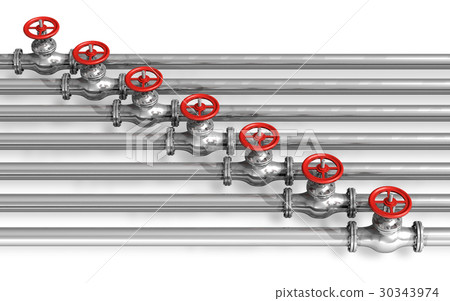 Pipeline with valves 30343974