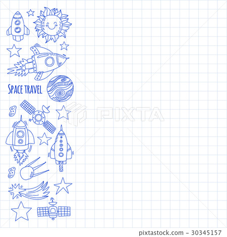 Space, satellite, moon, stars, spacecraft, space 30345157
