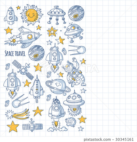 Space, satellite, moon, stars, spacecraft, space 30345161