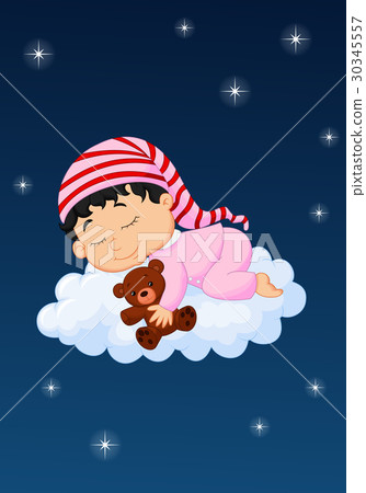 Baby sleeping on the cloud Baby sleeping on the cloud 30345557