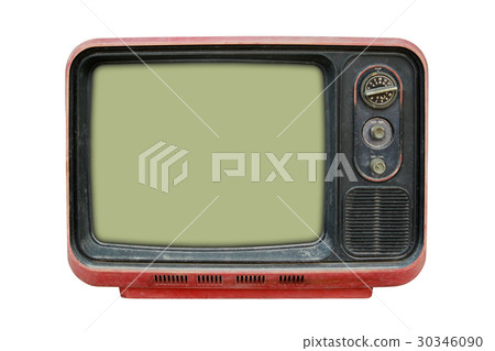 Vintage TV on the isolated white Vintage TV on the isolated white 30346090