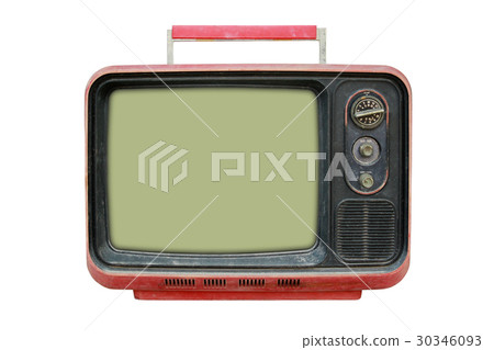 Vintage TV on the isolated white Vintage TV on the isolated white 30346093