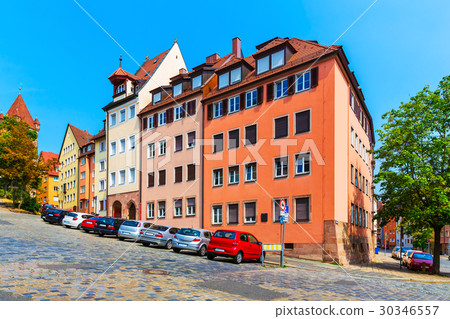 Street with extreme slope in Nurnberg, Germany 30346557