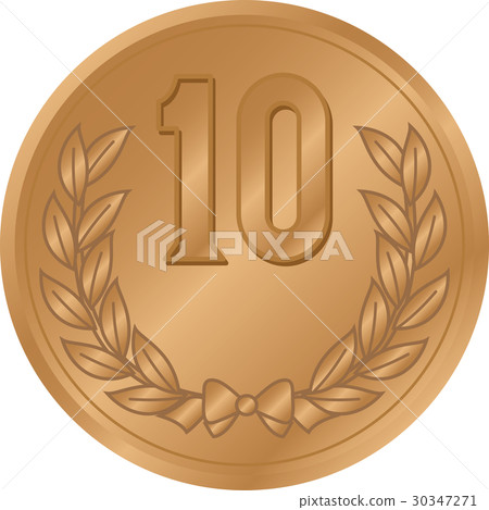 Japanese coin image illustration (10 yen) 30347271
