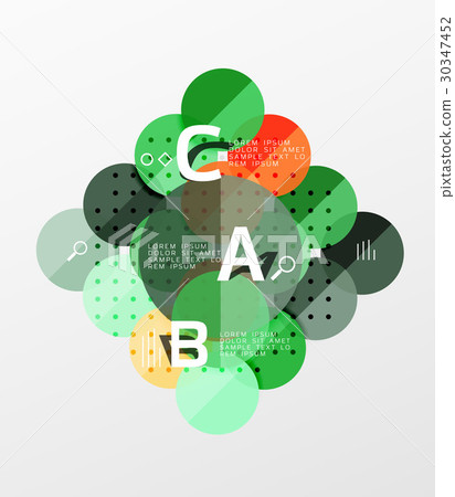 Vector circle bubbles modern geometric background 30347452