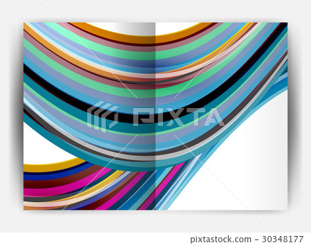 Business report cover template wave 30348177