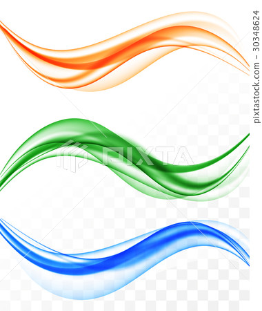 Abstract elegant light waves set Abstract elegant light waves set 30348624