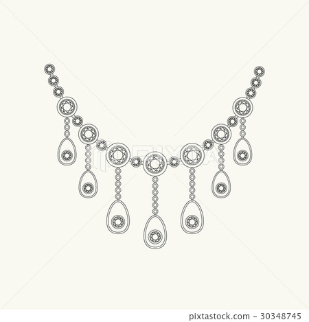 Necklace line drawing 30348745
