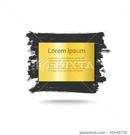 Grunge background with golden plate Grunge background with golden plate 30348759