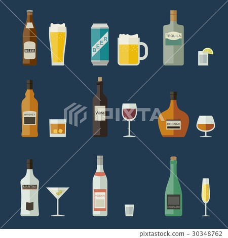 Bottles and glasses. Bottles and glasses. 30348762