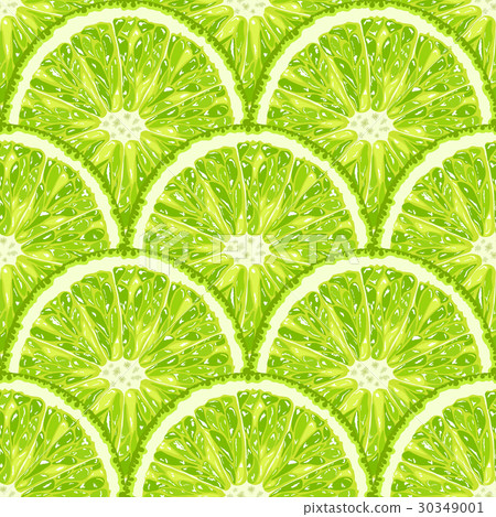 vector seamless pattern of lime slice citrus - Stock Illustration ...