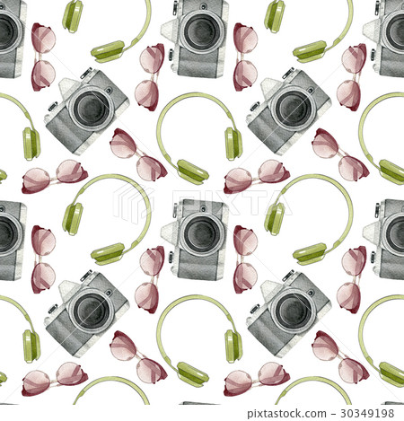 Watercolor hipster seamless pattern Watercolor hipster seamless pattern 30349198