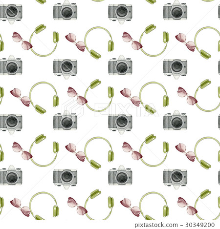 Watercolor summer trip accessories Watercolor summer trip accessories 30349200
