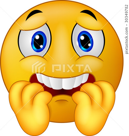 Scared emoticon smiley 30349782