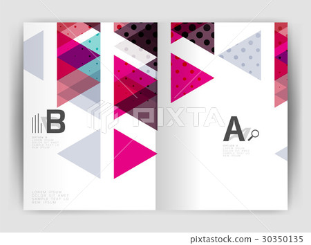 Vector triangle business annual report cover print - Stock Illustration ...