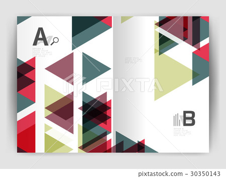 Vector triangle business annual report cover print - Stock Illustration ...