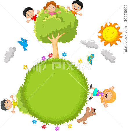 Happy kids cartoon Happy kids cartoon 30350603
