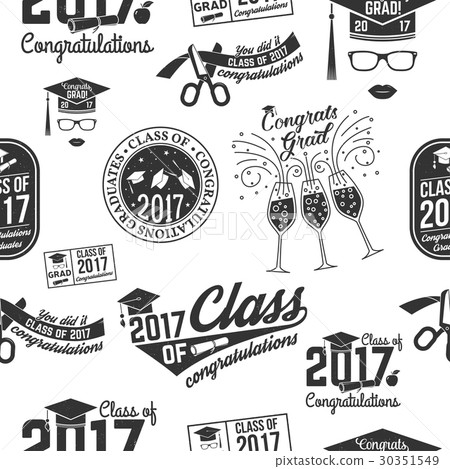 Vector Class of 2017 badge. 30351549