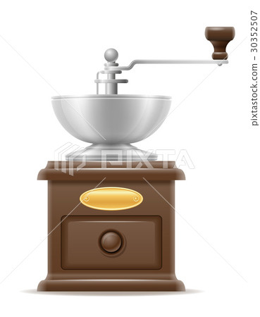 coffee mill old retro vintage icon stock vector  30352507