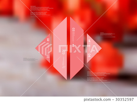 Illustration infographic template with rhombus 30352597