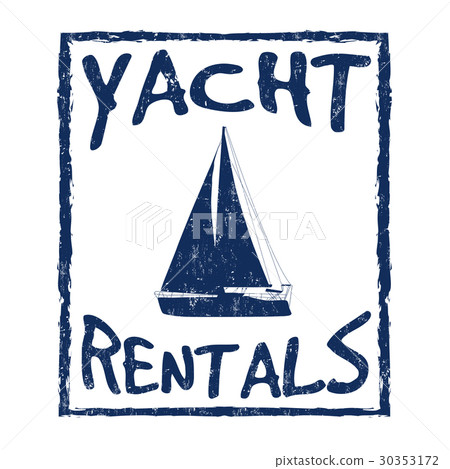 Yacht rentals sign or stamp 30353172