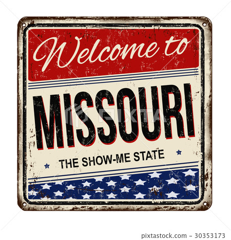 Welcome to Missouri vintage rusty metal sign 30353173