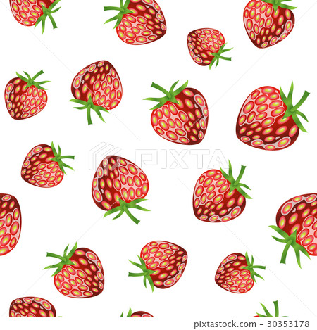 Fresh Strawberry Fruit Seamless Pattern 30353178