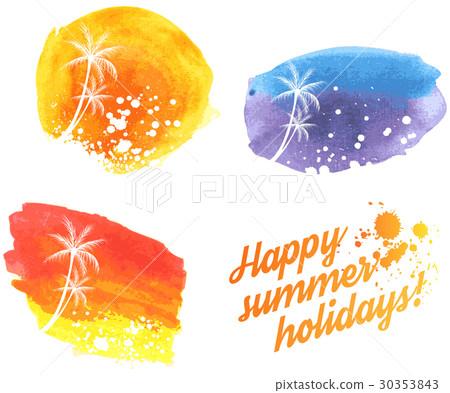 Summer grunge backgrounds with palm trees 30353843