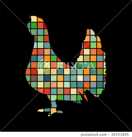 Capercaillie bird color silhouette animal Capercaillie bird color silhouette animal 30353895