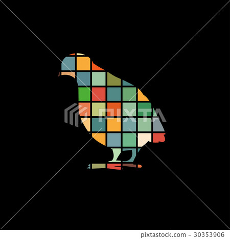 Partridge bird color silhouette animal Partridge bird color silhouette animal 30353906