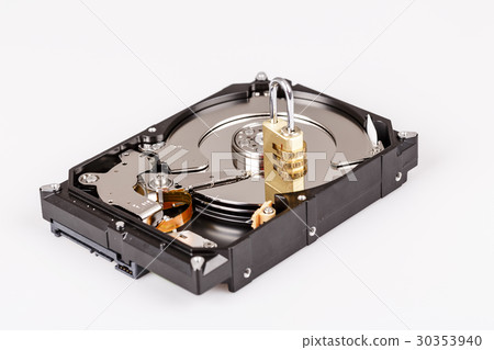 lock on hdd or harddrive, part of computer 30353940