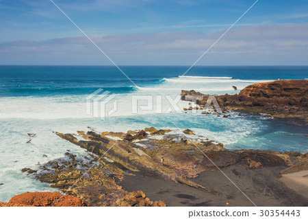 Green Lagoon at El Golfo, Lanzarote Island, Spain Green Lagoon at El Golfo, Lanzarote Island, Spain 30354443