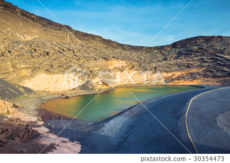 Green Lagoon at El Golfo, Lanzarote Island, Spain Green Lagoon at El Golfo, Lanzarote Island, Spain 30354473