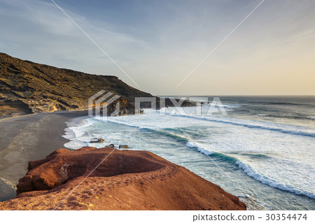 Green Lagoon at El Golfo, Lanzarote Island, Spain Green Lagoon at El Golfo, Lanzarote Island, Spain 30354474