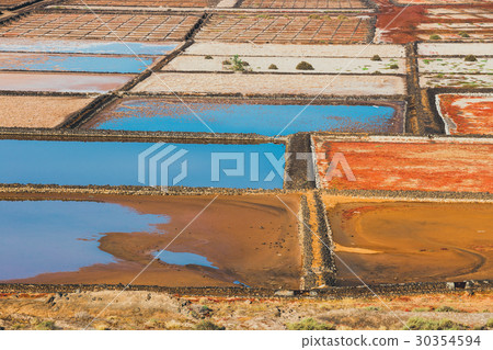 Salinas de Janubio, salt mine at lanzarote, Spain Salinas de Janubio, salt mine at lanzarote, Spain 30354594