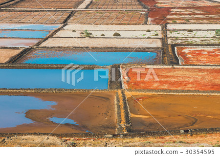 Salinas de Janubio, salt mine, lanzarote, Spain Salinas de Janubio, salt mine, lanzarote, Spain 30354595